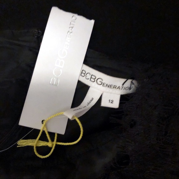 BCBG Generation Black Lace Babydoll Dress - Picture 7 of 8